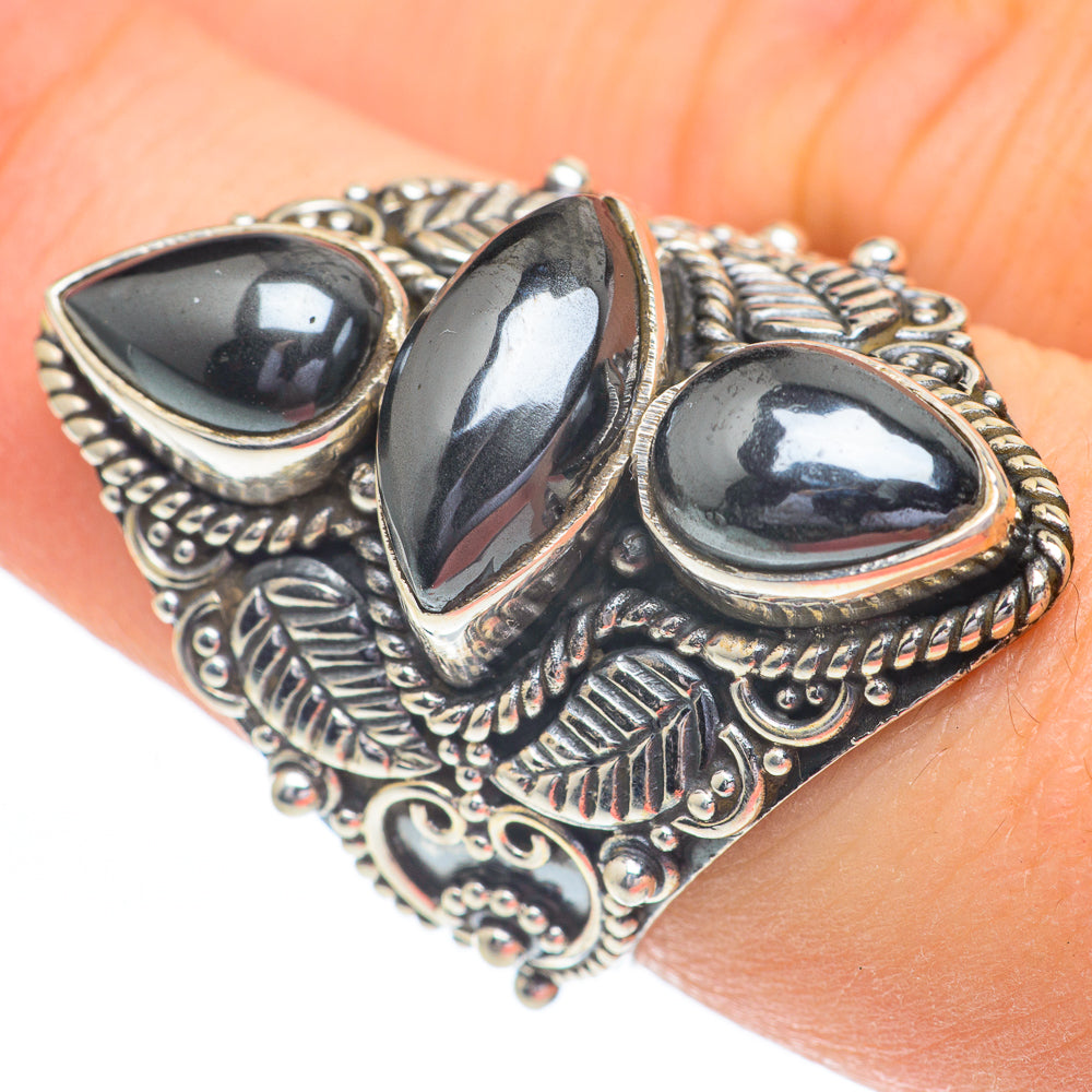 Hematite Rings handcrafted by Ana Silver Co - RING61129
