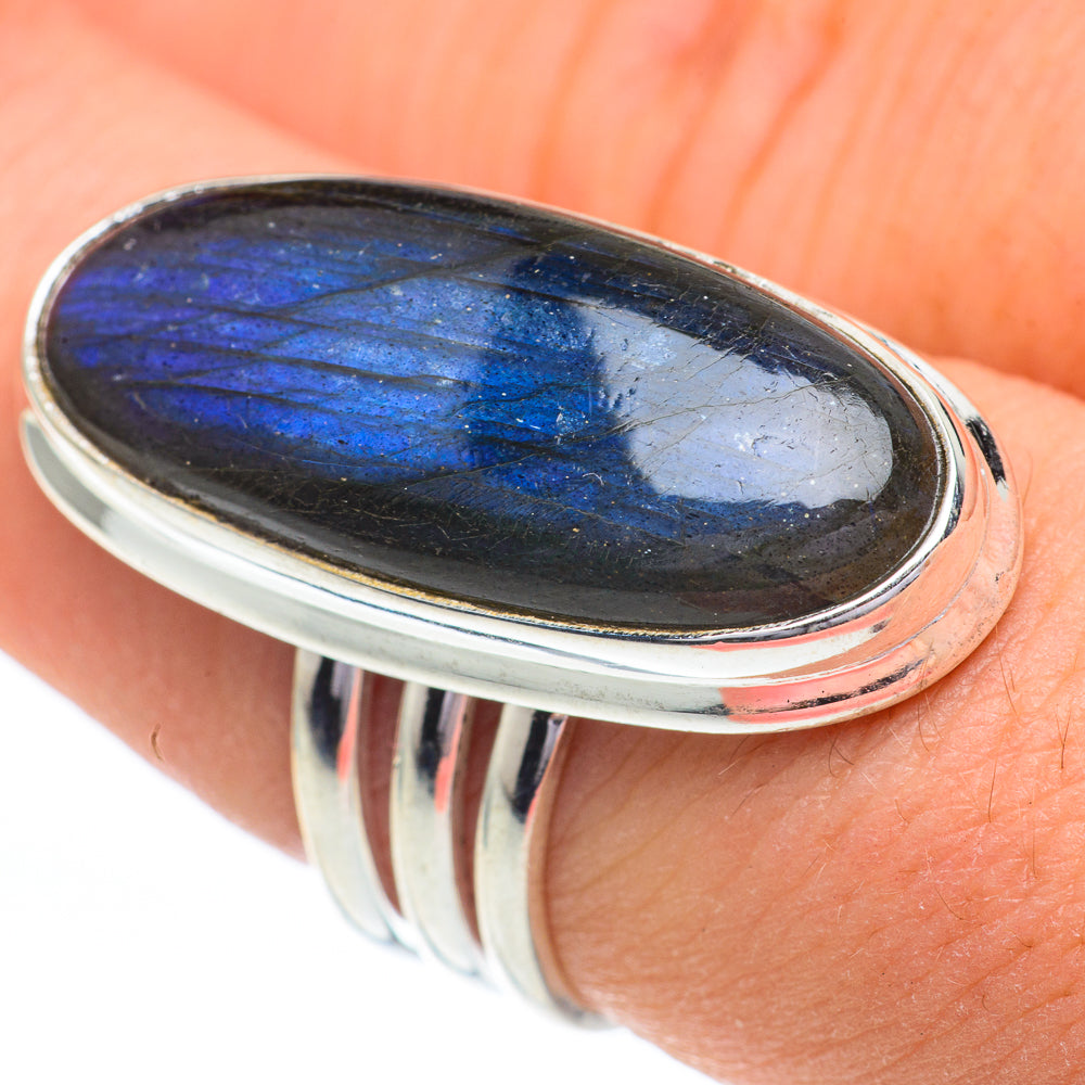 Labradorite Rings handcrafted by Ana Silver Co - RING61132