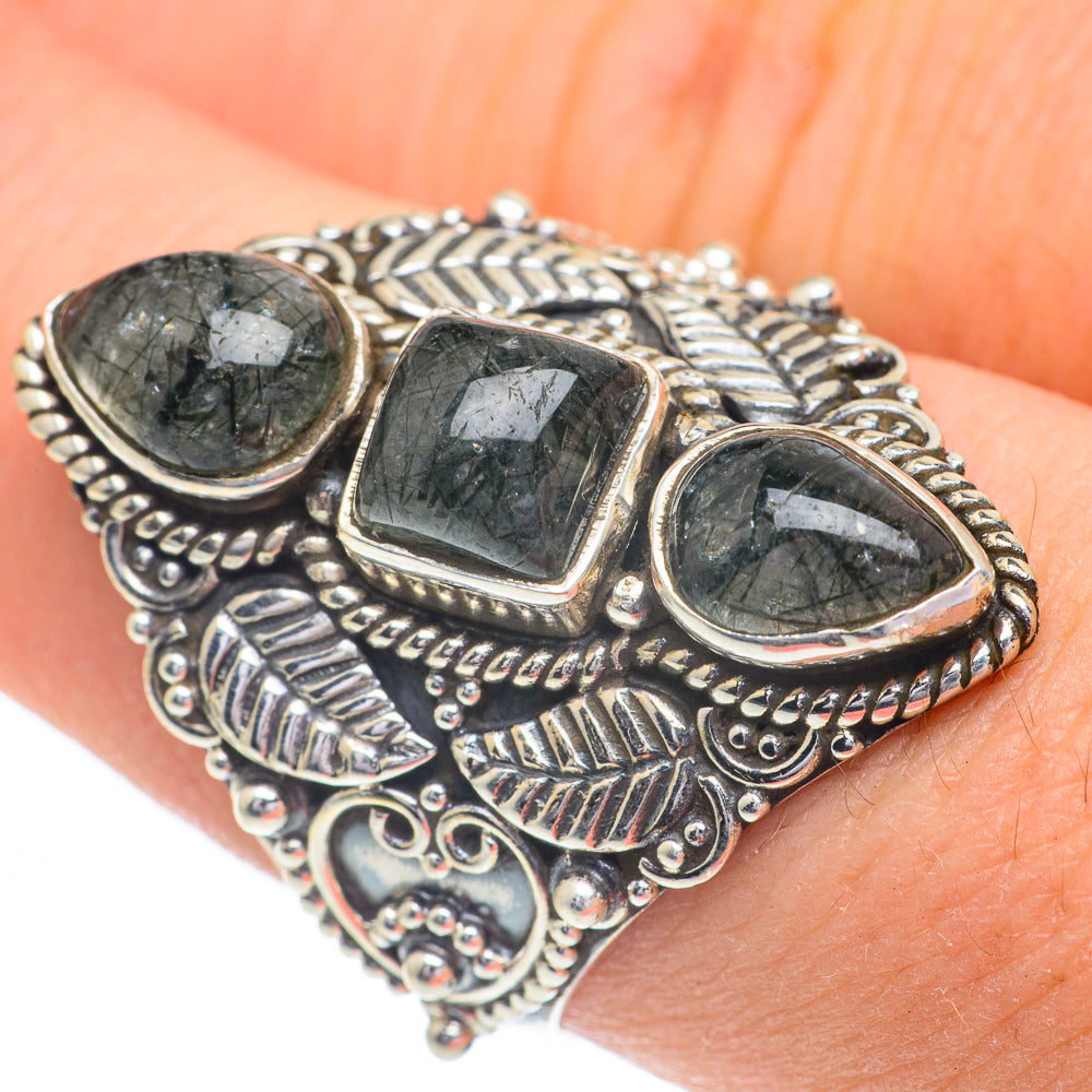 Tourmalinated Quartz Rings handcrafted by Ana Silver Co - RING61140