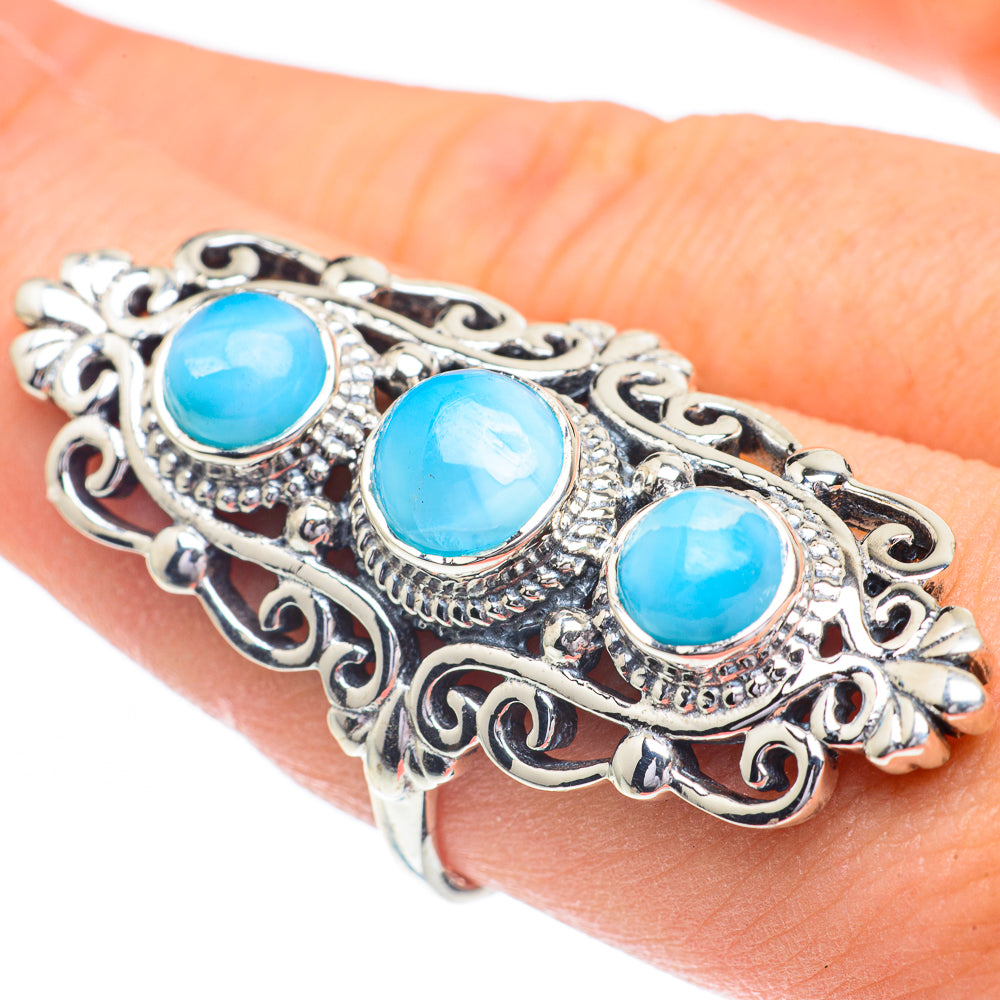 Larimar Rings handcrafted by Ana Silver Co - RING61143