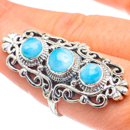 Larimar Rings handcrafted by Ana Silver Co - RING61143