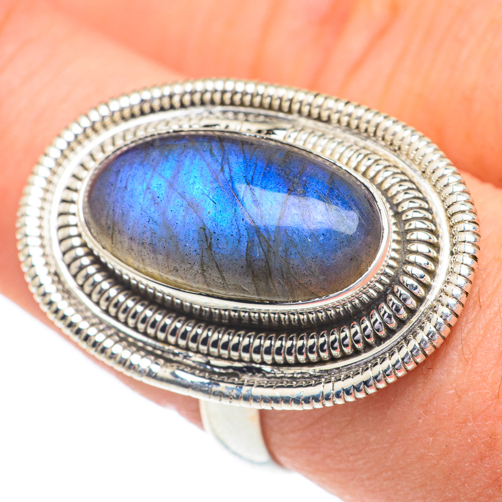 Labradorite Rings handcrafted by Ana Silver Co - RING61144