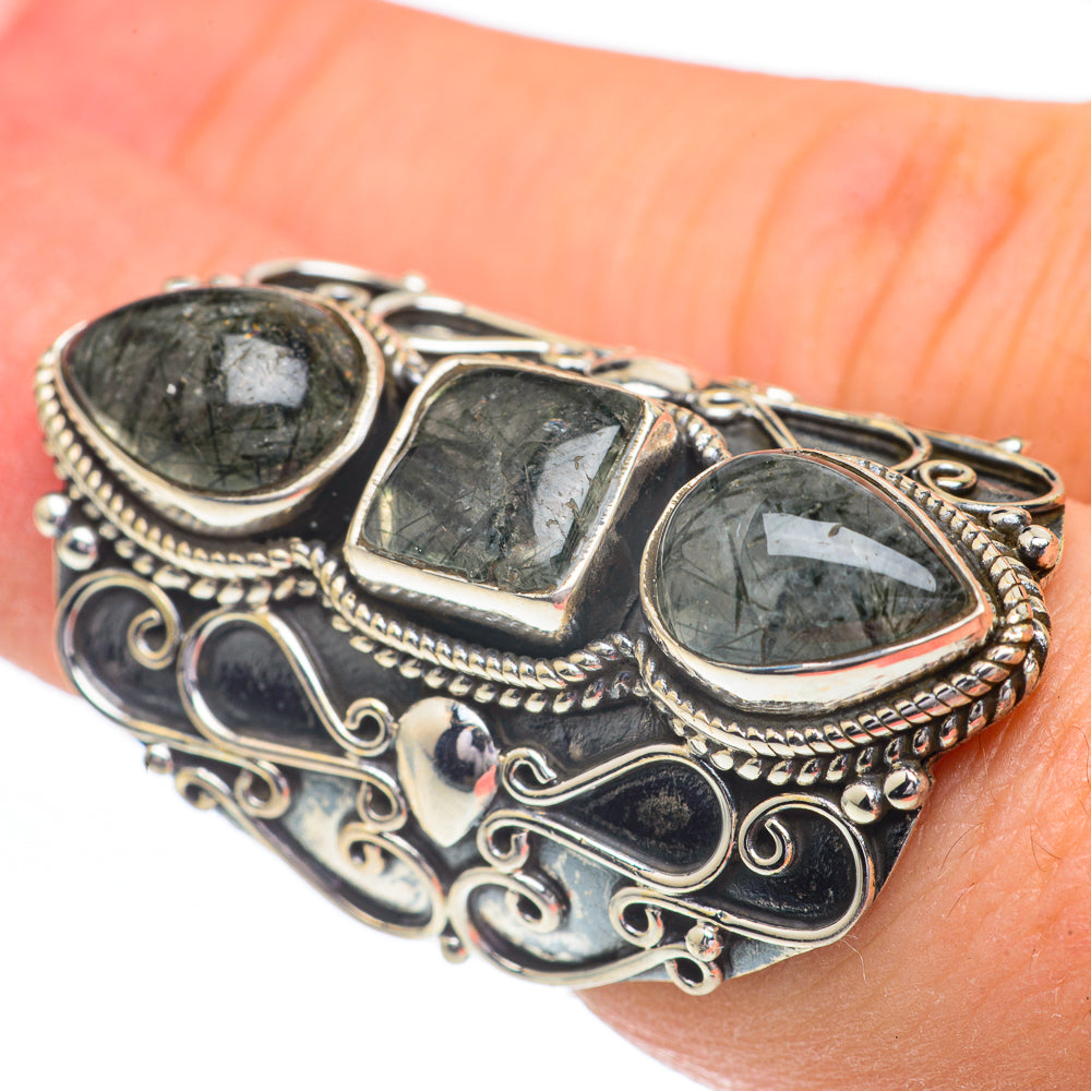 Tourmalinated Quartz Rings handcrafted by Ana Silver Co - RING61146
