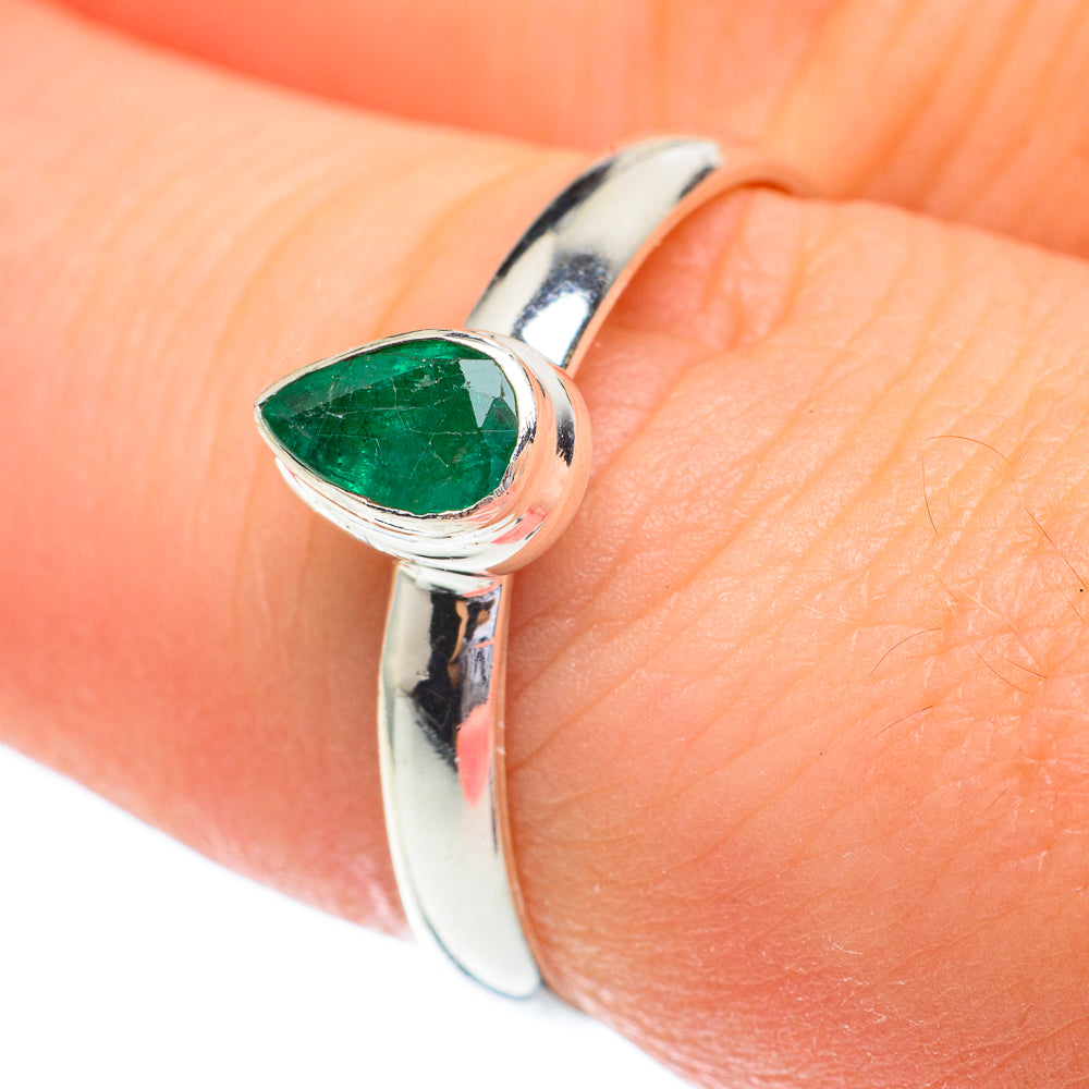 Zambian Emerald Rings handcrafted by Ana Silver Co - RING61152