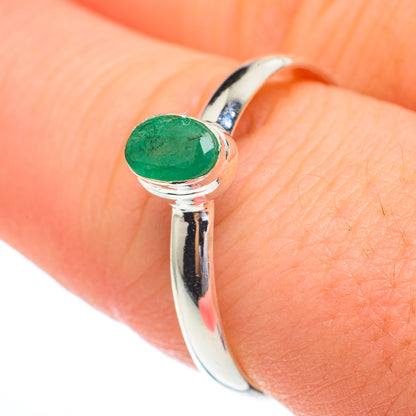 Zambian Emerald Rings handcrafted by Ana Silver Co - RING61154