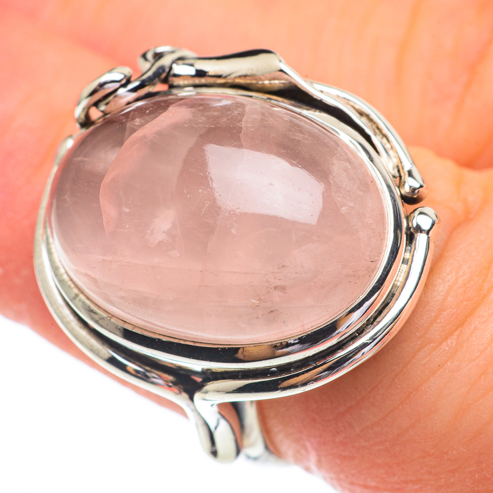 Rose Quartz Rings handcrafted by Ana Silver Co - RING61159