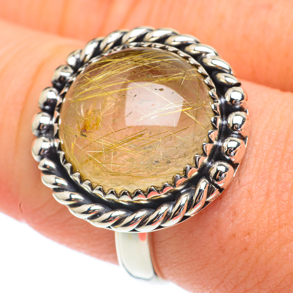Rutilated Quartz Rings handcrafted by Ana Silver Co - RING61166