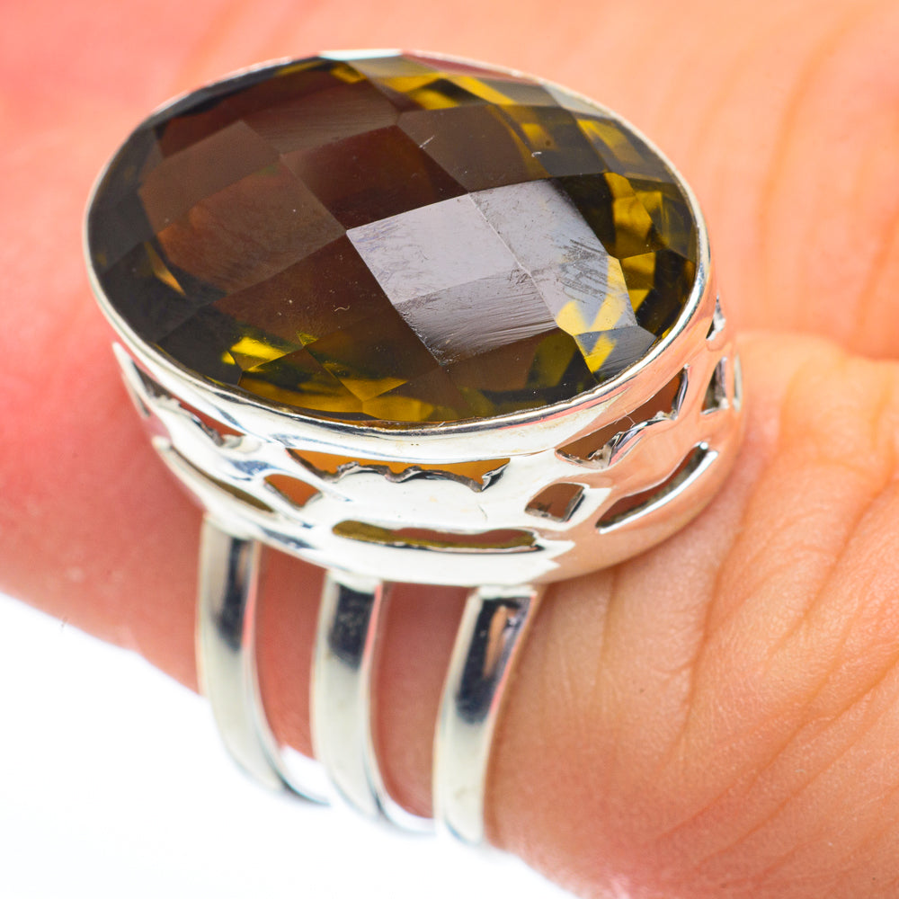 Olive Quartz Rings handcrafted by Ana Silver Co - RING61204