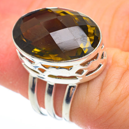 Olive Quartz Rings handcrafted by Ana Silver Co - RING61204