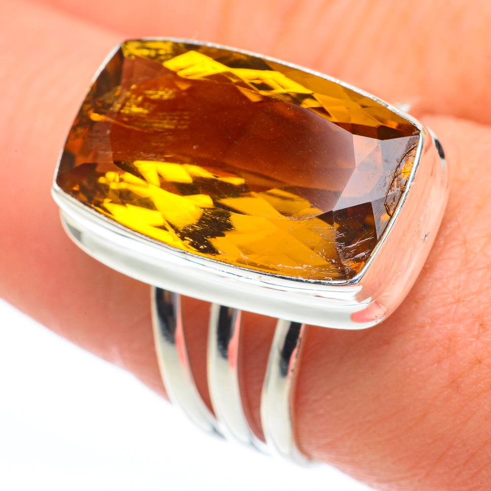Mandarin Citrine Rings handcrafted by Ana Silver Co - RING61206