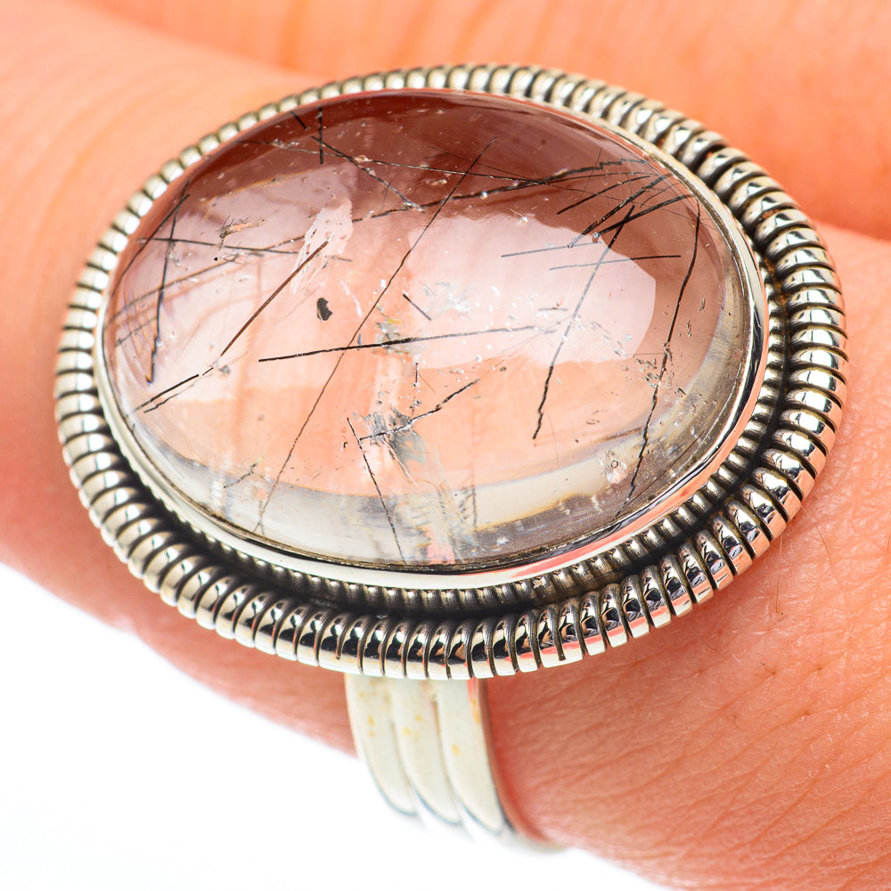Tourmalinated Quartz Rings handcrafted by Ana Silver Co - RING61215