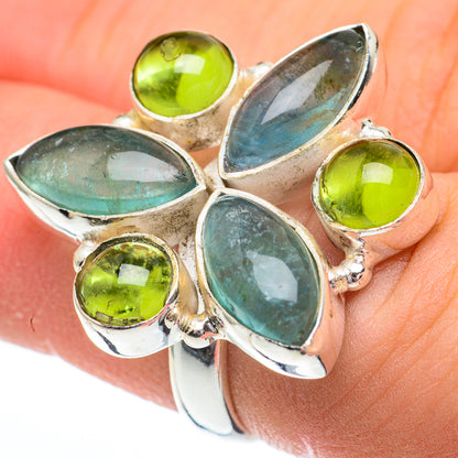 Blue Fluorite Rings handcrafted by Ana Silver Co - RING61224