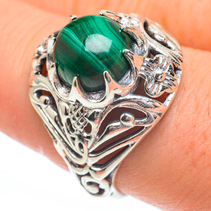 Malachite Rings handcrafted by Ana Silver Co - RING61228