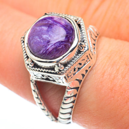 Charoite Rings handcrafted by Ana Silver Co - RING61237