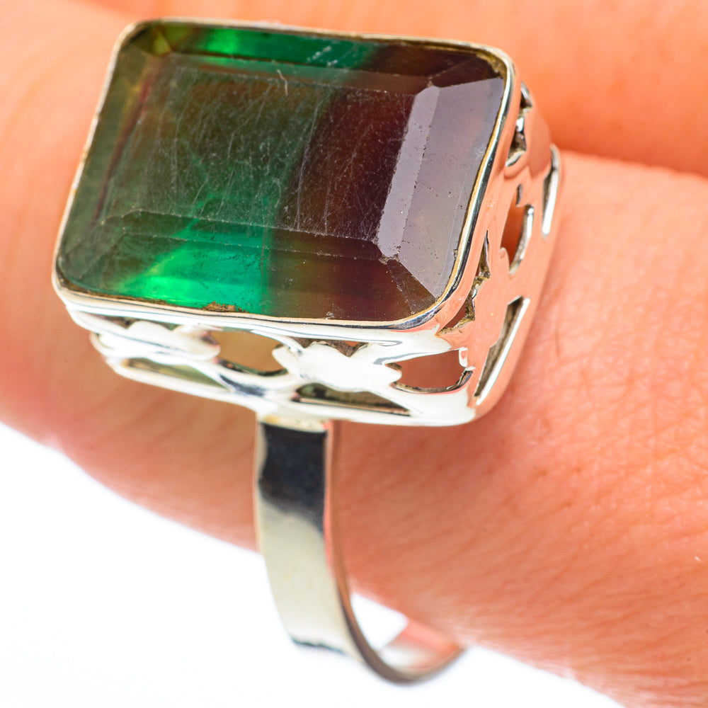 Green Fluorite Rings handcrafted by Ana Silver Co - RING61242