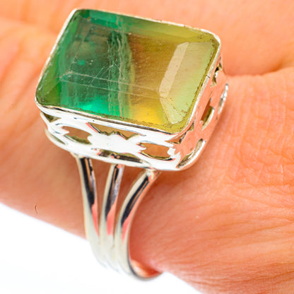 Green Fluorite Rings handcrafted by Ana Silver Co - RING61249