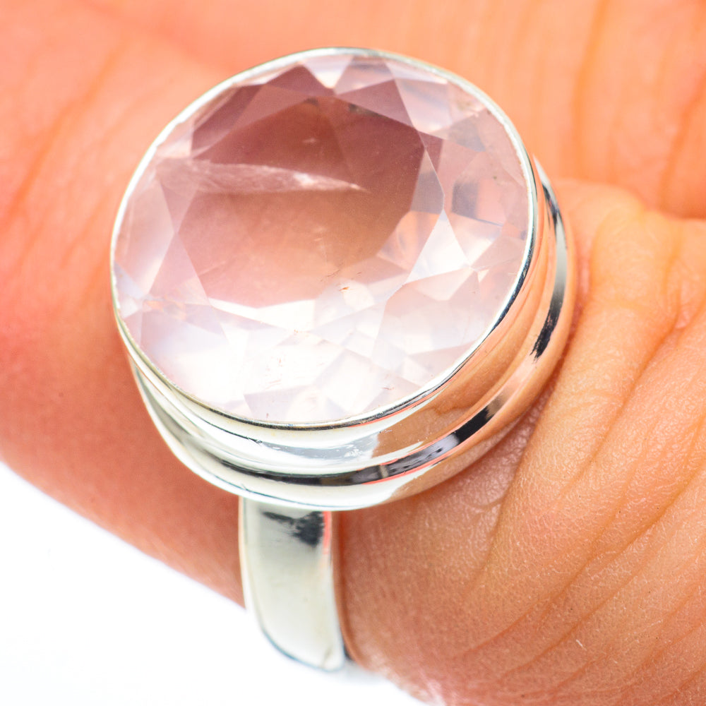 Rose Quartz Rings handcrafted by Ana Silver Co - RING61254