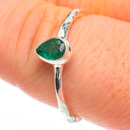 Zambian Emerald Rings handcrafted by Ana Silver Co - RING61267