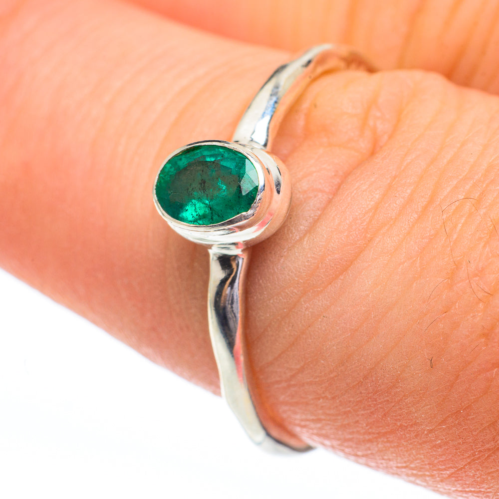Zambian Emerald Rings handcrafted by Ana Silver Co - RING61269