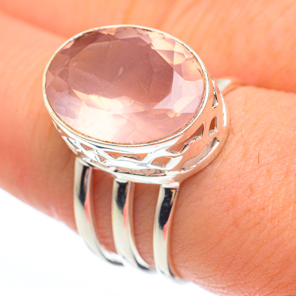 Rose Quartz Rings handcrafted by Ana Silver Co - RING61271
