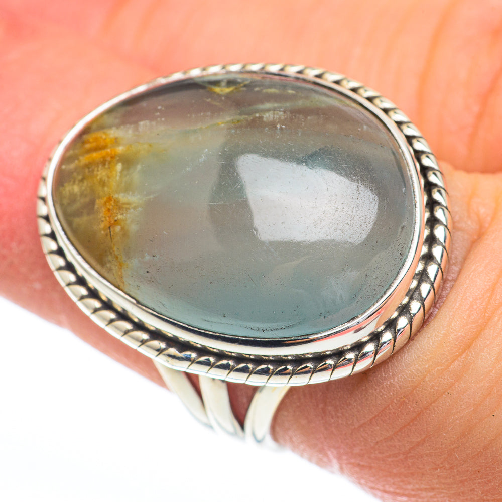Blue Fluorite Rings handcrafted by Ana Silver Co - RING61282