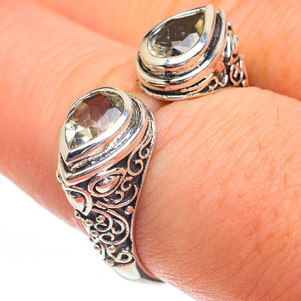 Green Amethyst Rings handcrafted by Ana Silver Co - RING61294