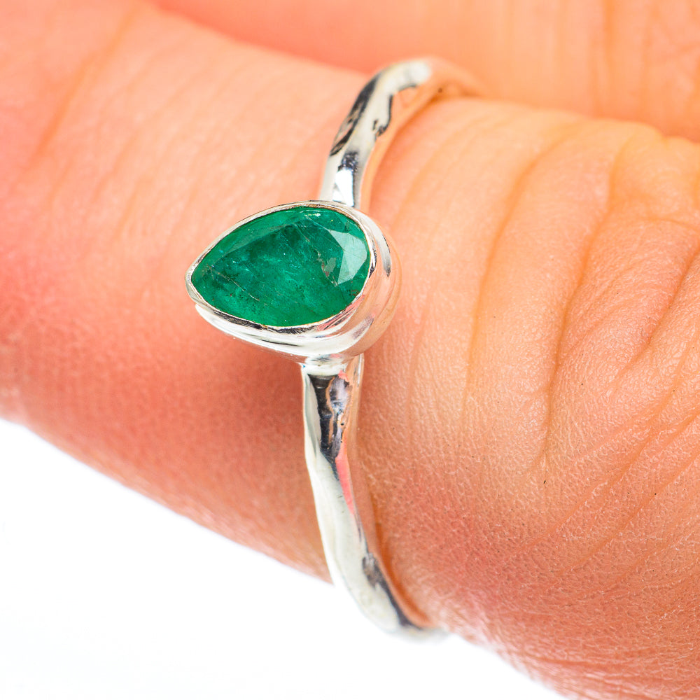 Zambian Emerald Rings handcrafted by Ana Silver Co - RING61300