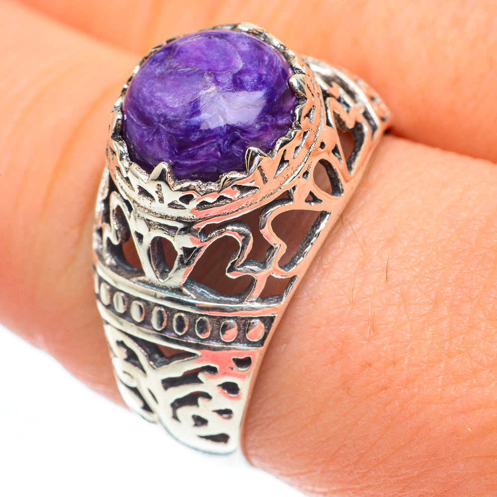 Charoite Rings handcrafted by Ana Silver Co - RING61306