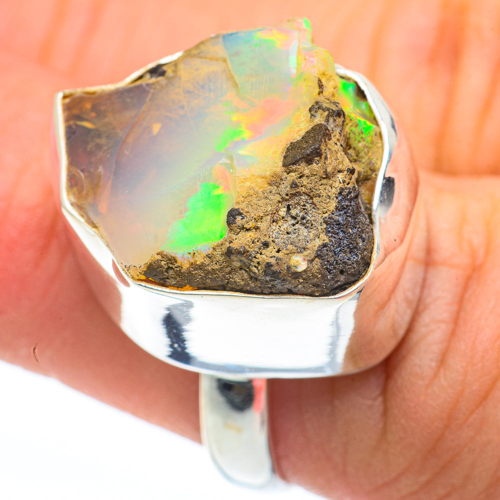 Ethiopian Opal Rings handcrafted by Ana Silver Co - RING61312
