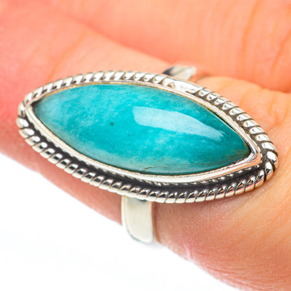 Peruvian Amazonite Rings handcrafted by Ana Silver Co - RING61313