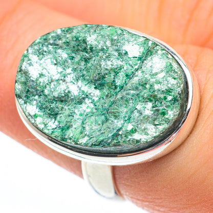 Green Fuchsite Rings handcrafted by Ana Silver Co - RING61325