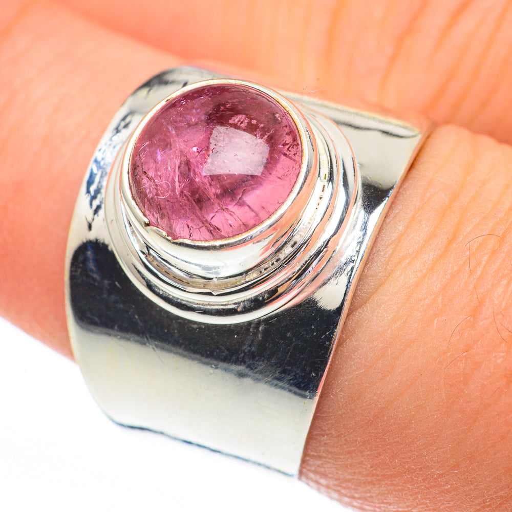 Pink Tourmaline Rings handcrafted by Ana Silver Co - RING61327