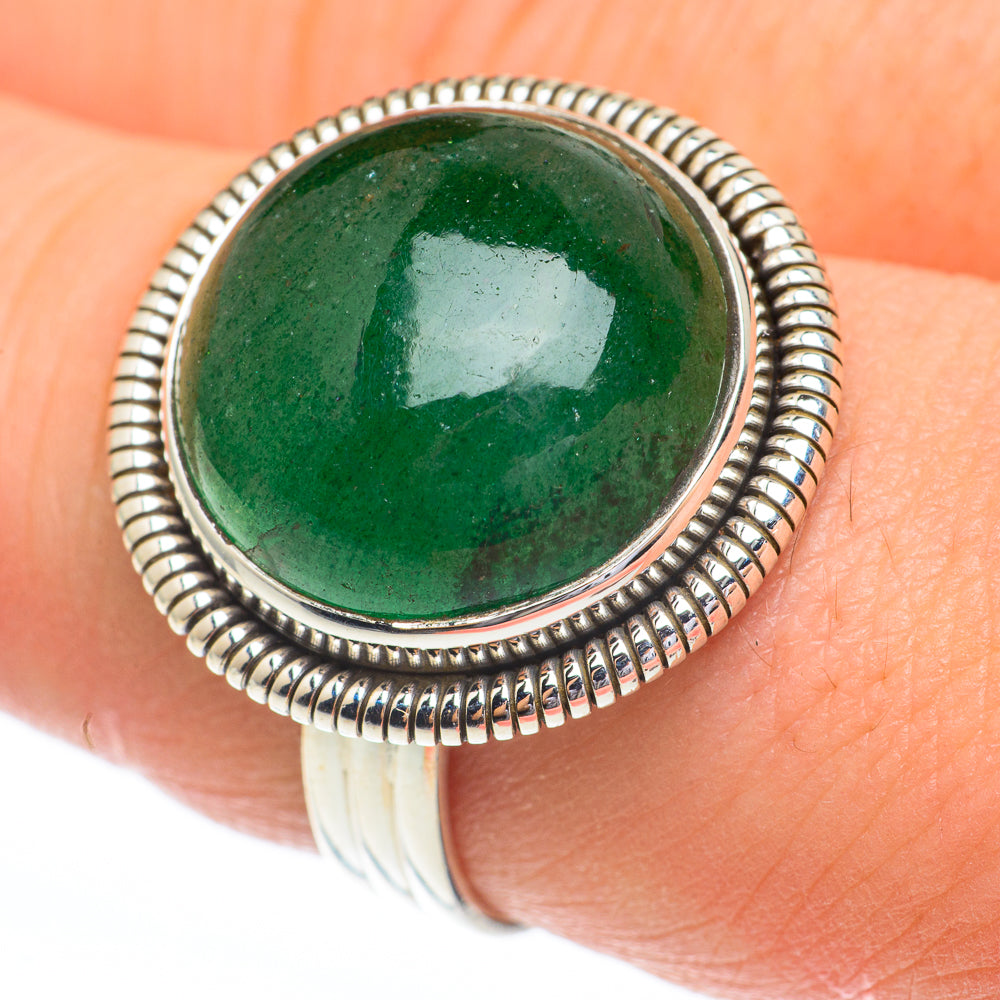Green Aventurine Rings handcrafted by Ana Silver Co - RING61336