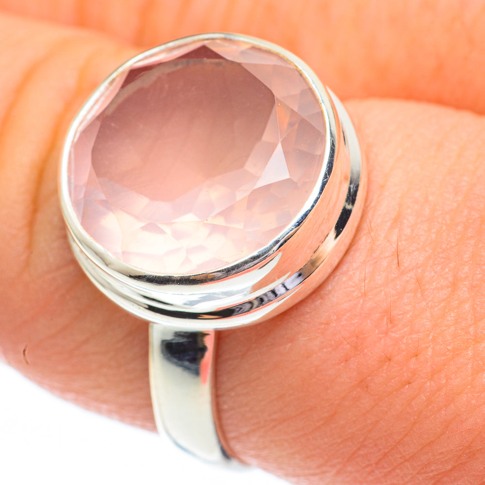 Rose Quartz Rings handcrafted by Ana Silver Co - RING61338
