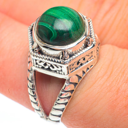 Malachite Rings handcrafted by Ana Silver Co - RING61346