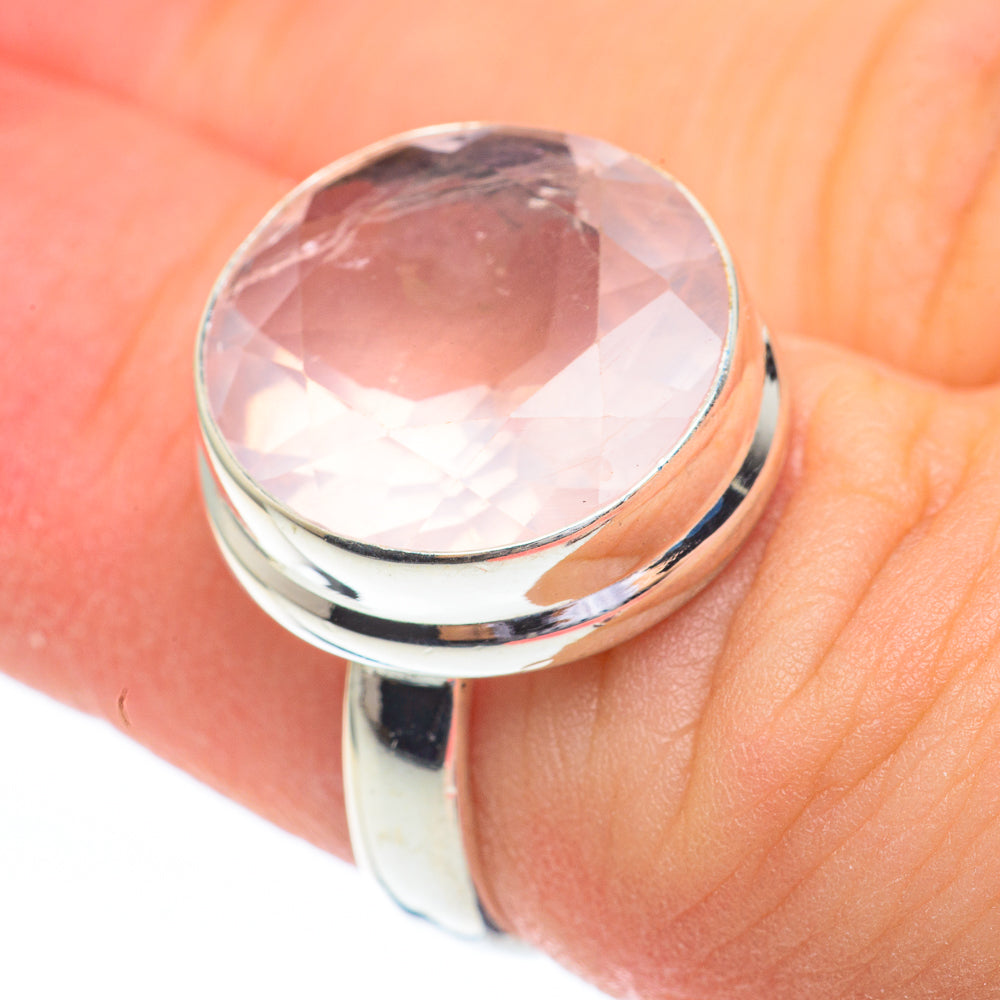 Rose Quartz Rings handcrafted by Ana Silver Co - RING61349