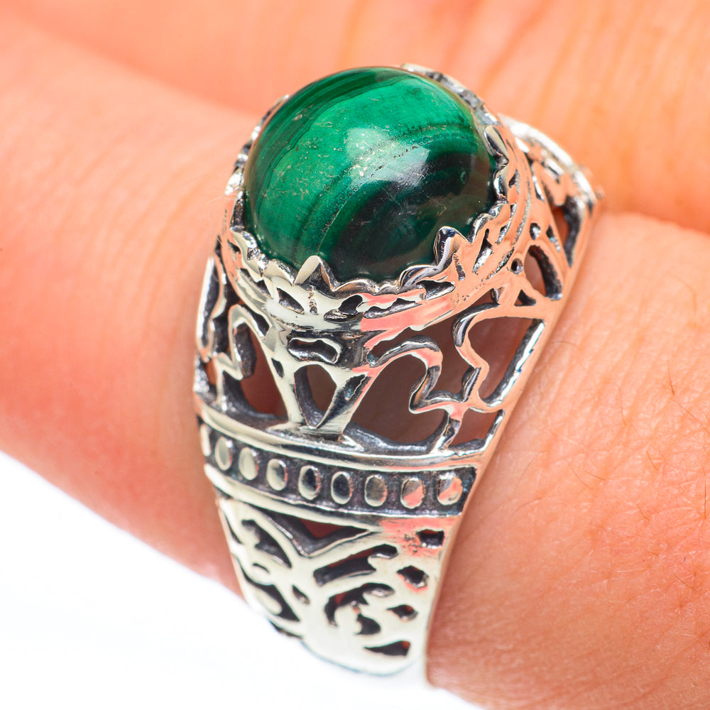 Malachite Rings handcrafted by Ana Silver Co - RING61355