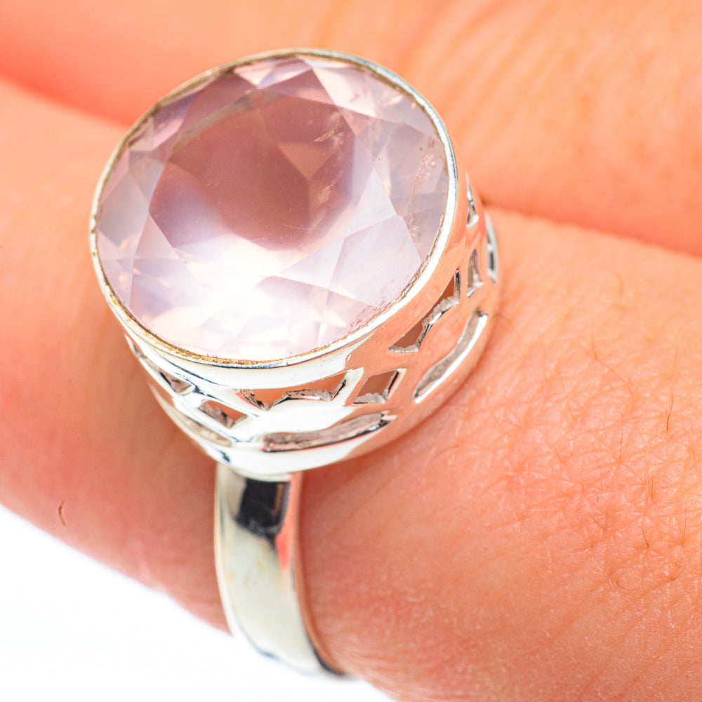 Rose Quartz Rings handcrafted by Ana Silver Co - RING61357
