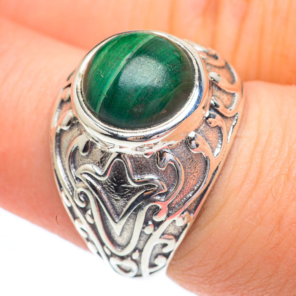 Malachite Rings handcrafted by Ana Silver Co - RING61363