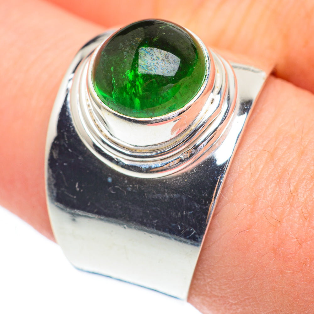 Green Tourmaline Rings handcrafted by Ana Silver Co - RING61368