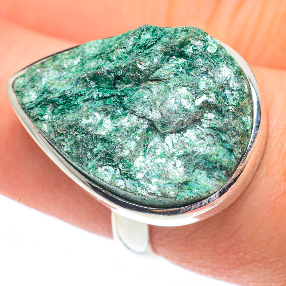 Green Fuchsite Rings handcrafted by Ana Silver Co - RING61369