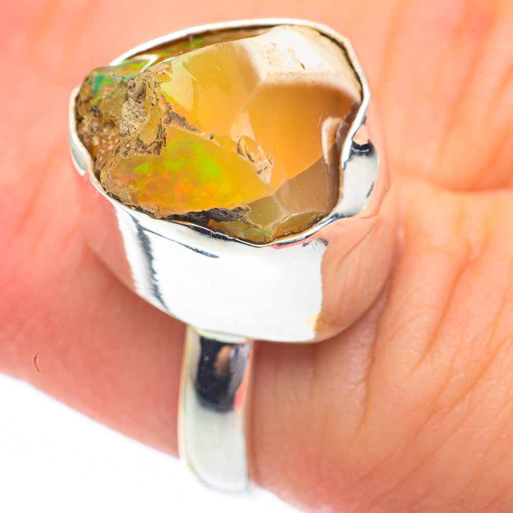 Ethiopian Opal Rings handcrafted by Ana Silver Co - RING61371