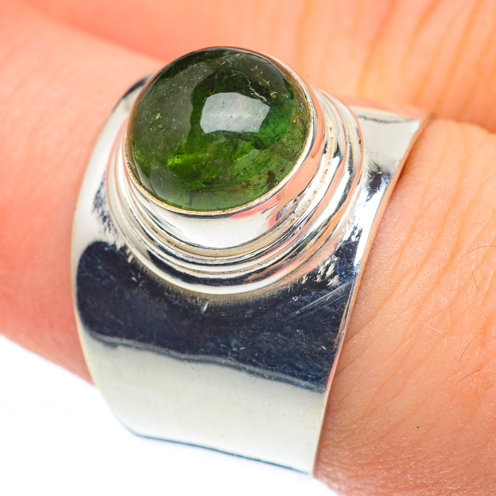 Green Tourmaline Rings handcrafted by Ana Silver Co - RING61375