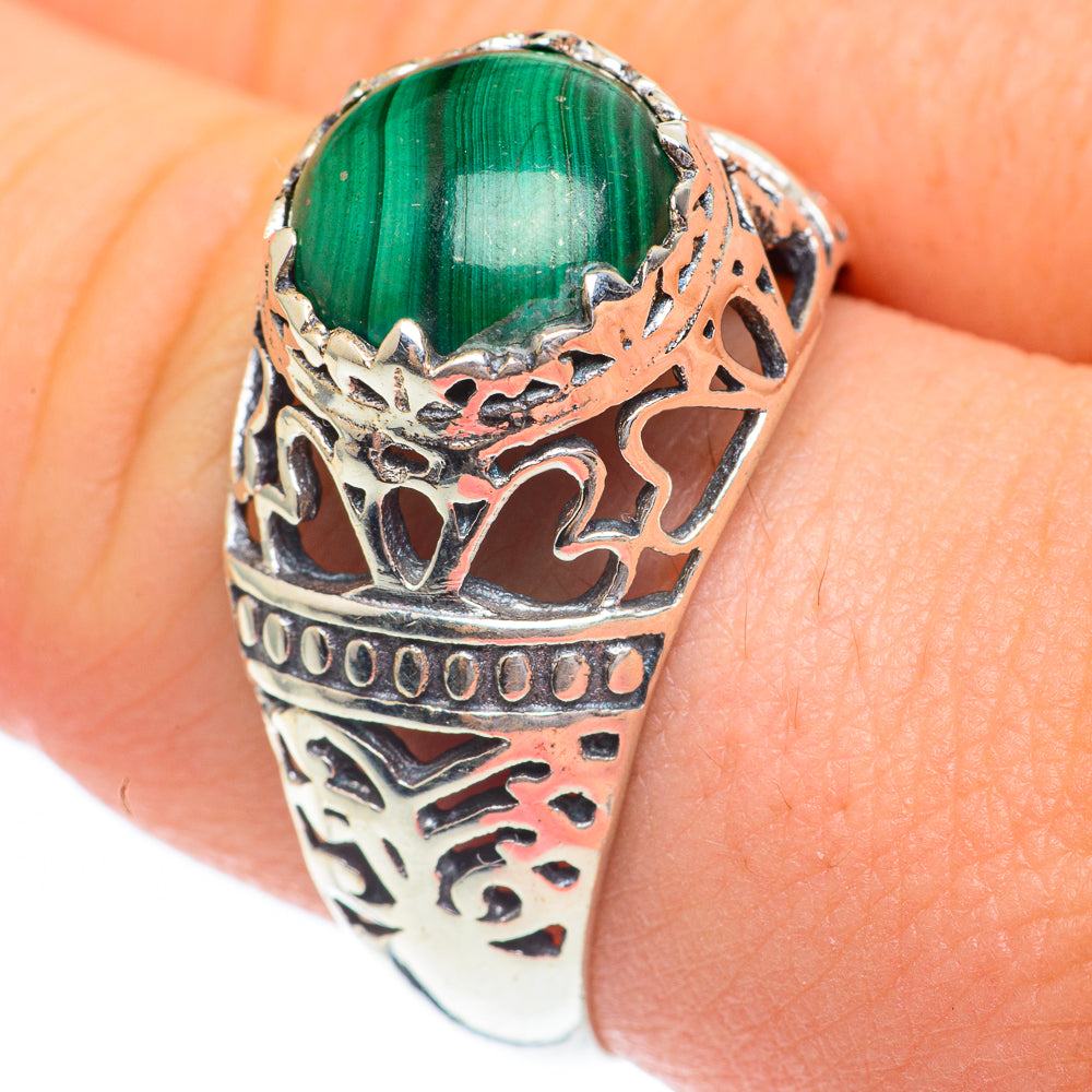 Malachite Rings handcrafted by Ana Silver Co - RING61381