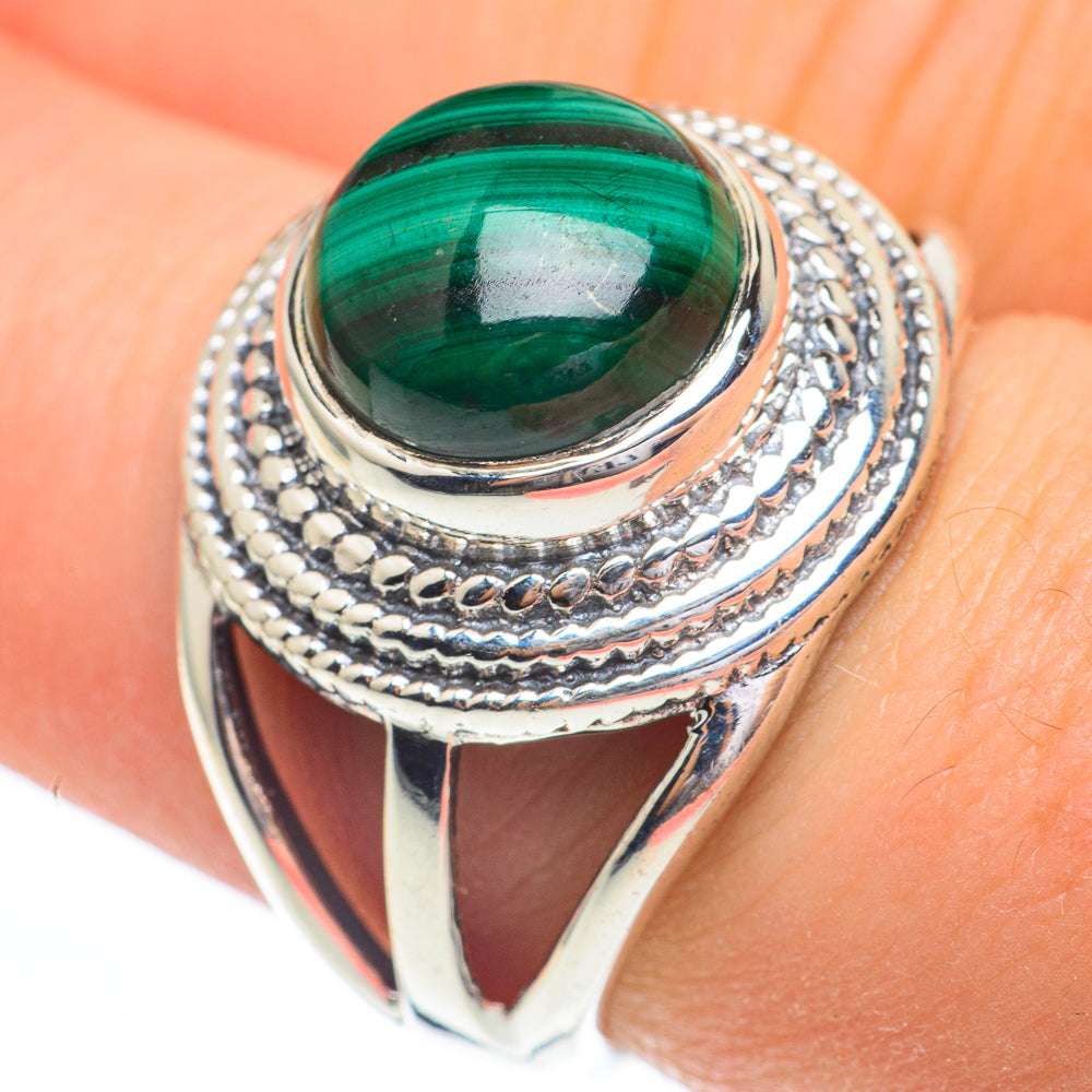 Malachite Rings handcrafted by Ana Silver Co - RING61387