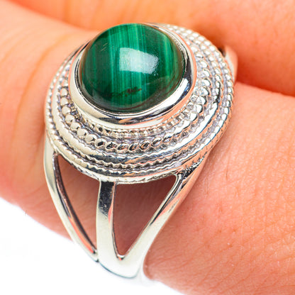 Malachite Rings handcrafted by Ana Silver Co - RING61392