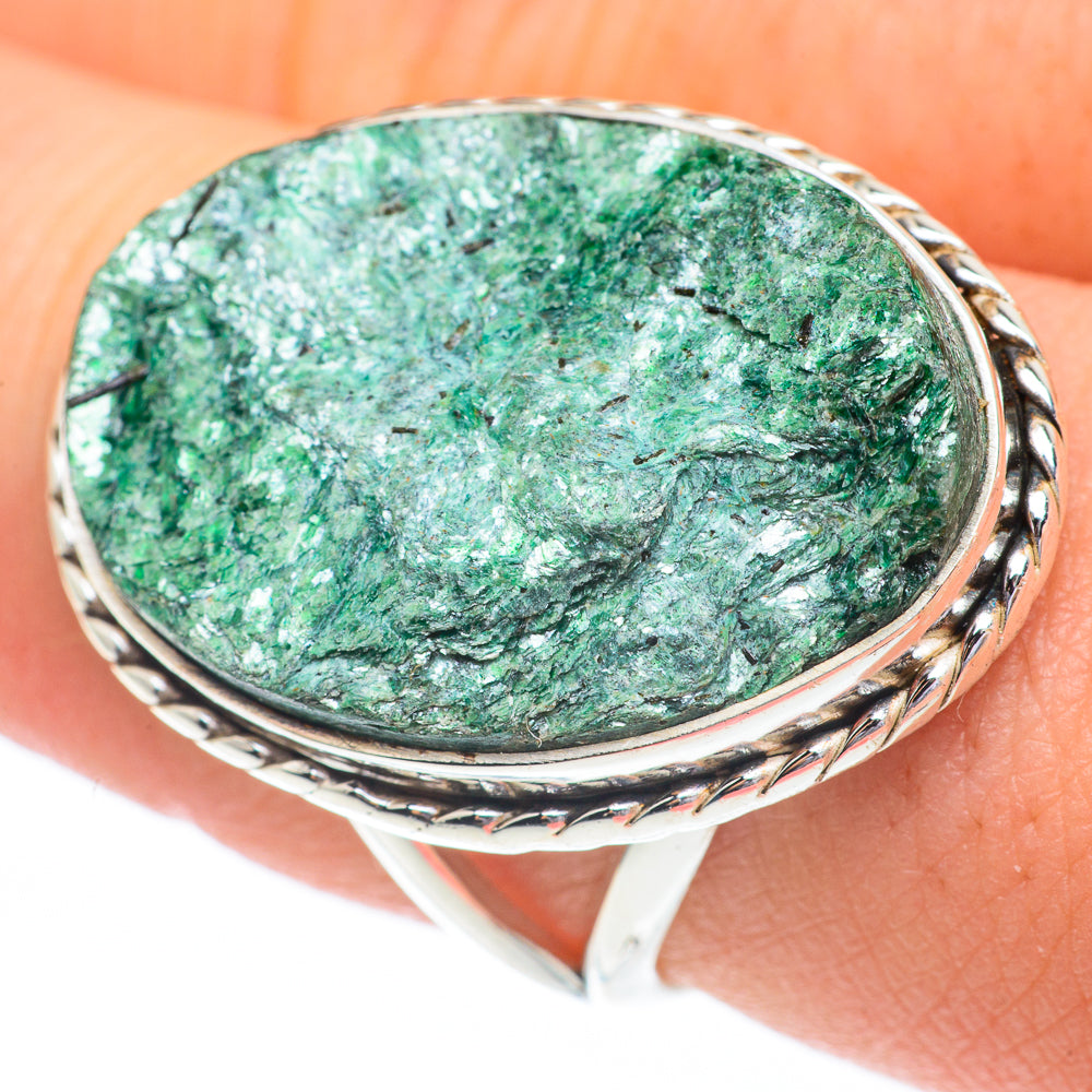 Green Fuchsite Rings handcrafted by Ana Silver Co - RING61399