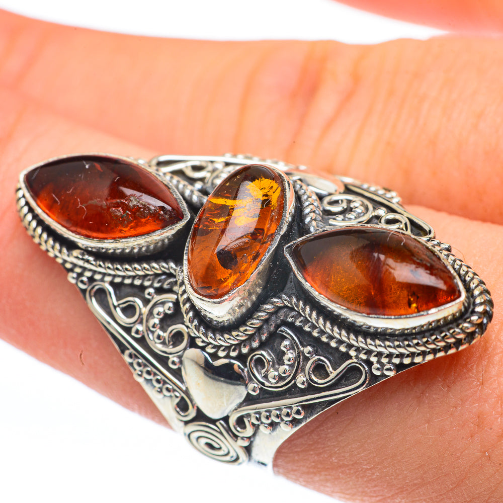 Baltic Amber Rings handcrafted by Ana Silver Co - RING61403