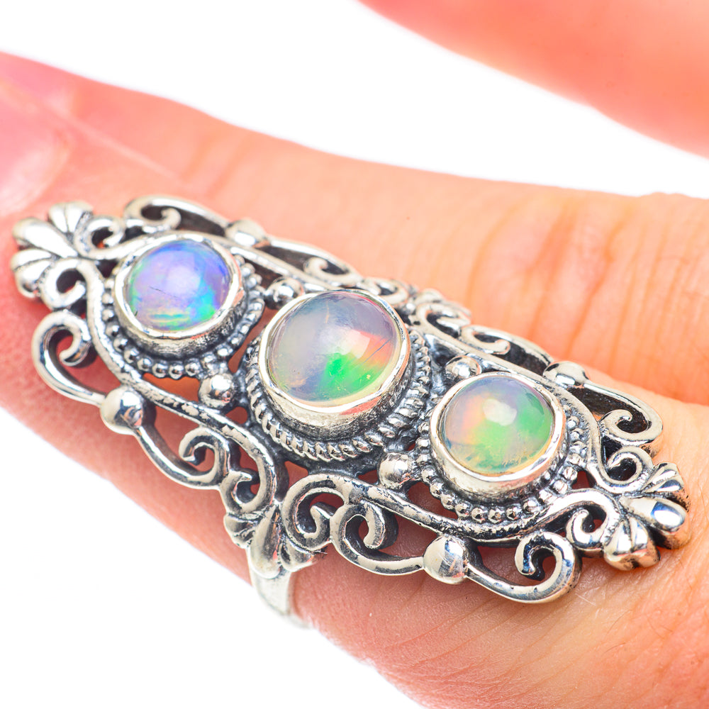 Ethiopian Opal Rings handcrafted by Ana Silver Co - RING61417