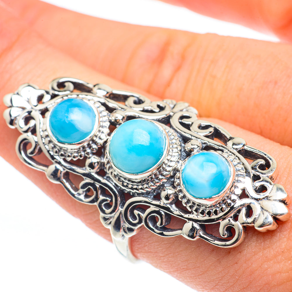 Larimar Rings handcrafted by Ana Silver Co - RING61420